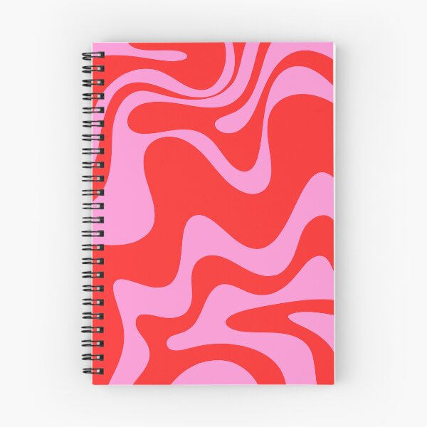 Item preview, Liquid Swirl Retro Contemporary Abstract 2 in Preppy Pink and Red designed and sold by kierkegaard.