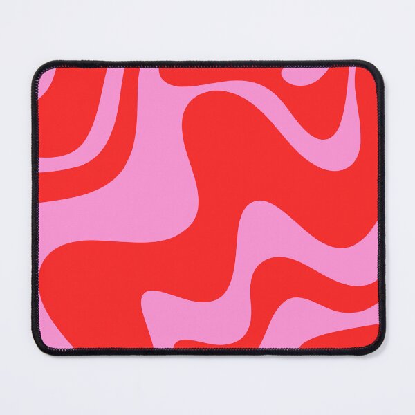 Item preview, Liquid Swirl Retro Contemporary Abstract 2 in Preppy Pink and Red designed and sold by kierkegaard.