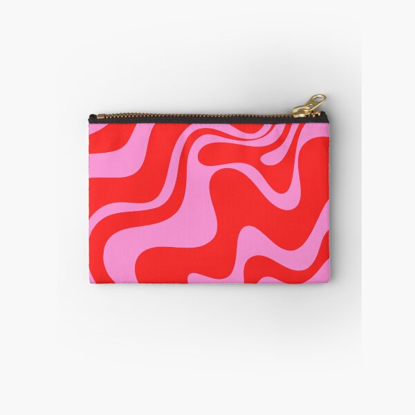 Item preview, Liquid Swirl Retro Contemporary Abstract 2 in Preppy Pink and Red designed and sold by kierkegaard.