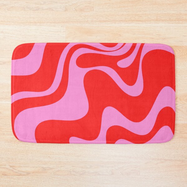 Item preview, Liquid Swirl Retro Contemporary Abstract 2 in Preppy Pink and Red designed and sold by kierkegaard.