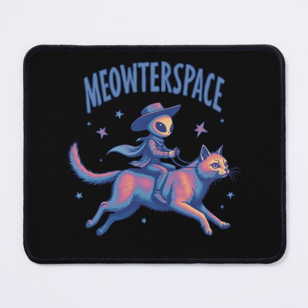 Item preview, Meowterspace – Alien Cowboy Riding a Cosmic Cat designed and sold by CrewDesigns.