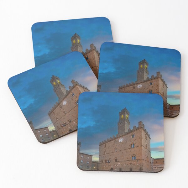 Item preview, Volterra, medieval palace Palazzo Dei Priori at sunset. Tuscany, Italy designed and sold by Stefano Orazzini.