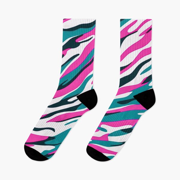 Item preview, Striking Tiger Pattern Art with Tightly Packed White, Pink, Teal Stripes designed and sold by CamouflageLab.