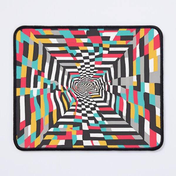 Item preview, Optical Illusion Art – Neon Labyrinth: A Dazzling Visual Experience designed and sold by catcurio.