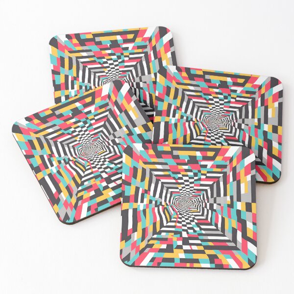 Item preview, Optical Illusion Art – Neon Labyrinth: A Dazzling Visual Experience designed and sold by catcurio.