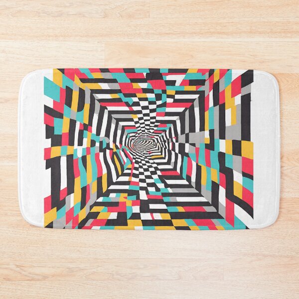 Item preview, Optical Illusion Art – Neon Labyrinth: A Dazzling Visual Experience designed and sold by catcurio.