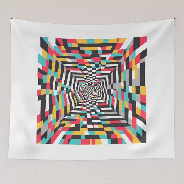 Item preview, Optical Illusion Art – Neon Labyrinth: A Dazzling Visual Experience designed and sold by catcurio.