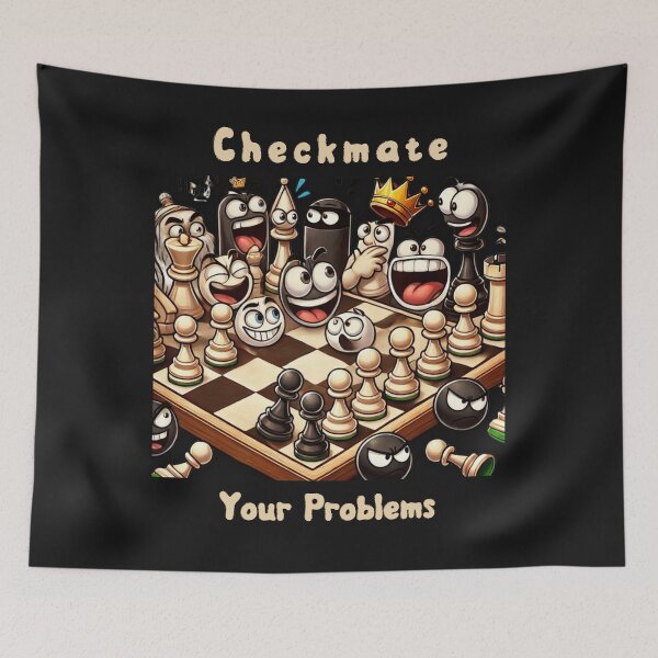 Item preview, Funny Cartoon Chessboard - Checkmate Your Problems designed and sold by BogskyShop.