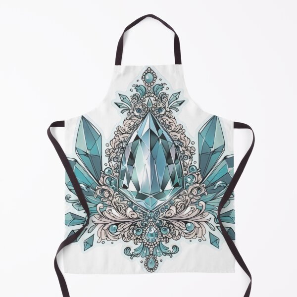 Item preview, March birthstone Aquamarine jewels with flowers designed and sold by MendaciousMina.