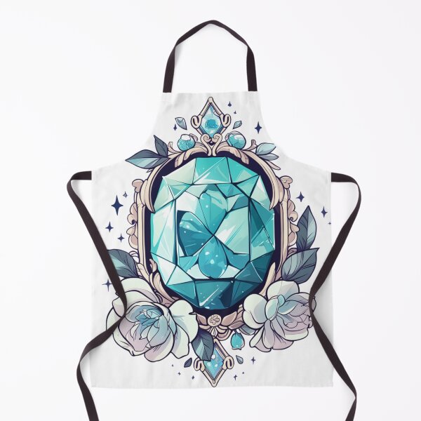 Item preview, March birthstone Aquamarine jewels with flowers designed and sold by MendaciousMina.