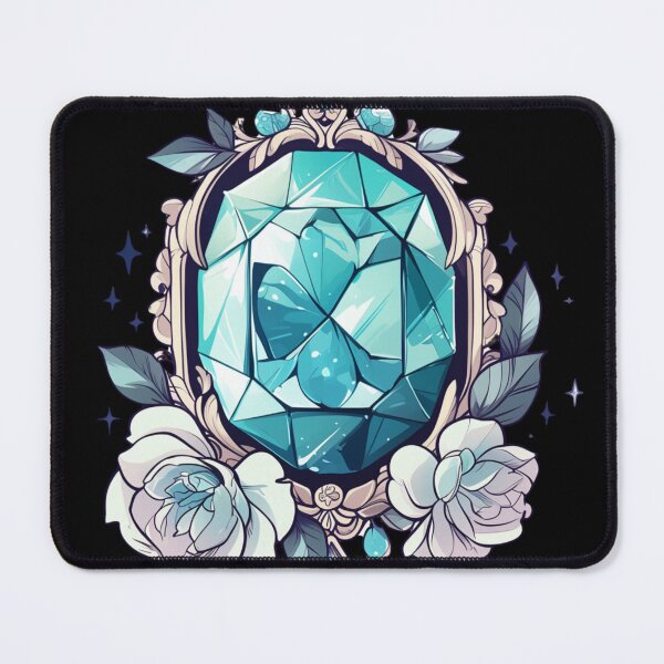 Item preview, March birthstone Aquamarine jewels with flowers designed and sold by MendaciousMina.