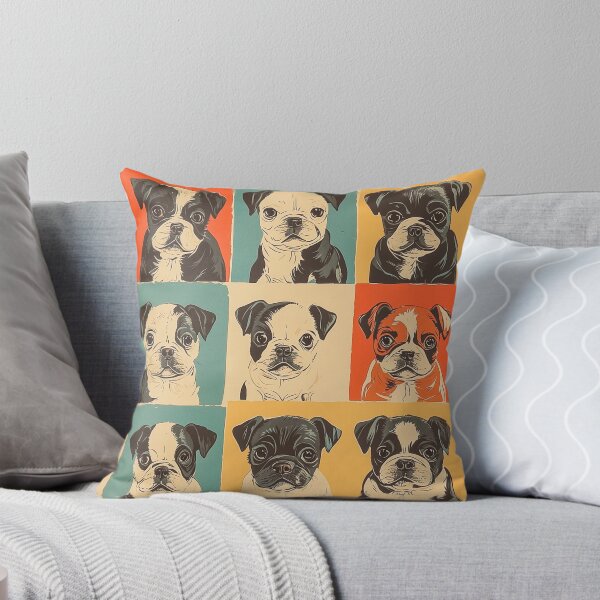 Aperçu de l'œuvre Petits chiots dans une texture de décoration rétro, idéal pour la conception d'intérieur et d'emballage. créée et vendue par Paolo Modena Photography - Fine Italian Art.