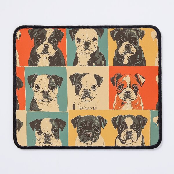 Item preview, Small puppies in a retro decoration texture, ideal for interior and packaging design. designed and sold by Paolo Modena Photography    -   Fine Italian Art.