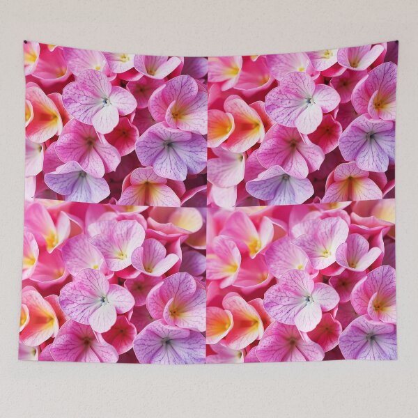 Item preview, pink hydrangea petals closeup designed and sold by EmeraldeaArt.