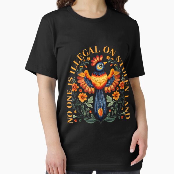 Item preview, No One Is Illegal On Stolen Land Native Americans Vintage T-Shirt - Immigrant Native Americans Statement Men Women Tee designed and sold by MangaMannia.