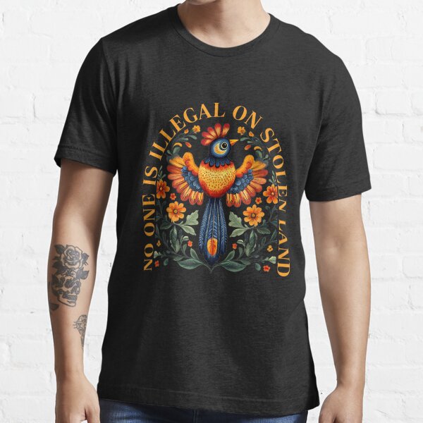 Item preview, No One Is Illegal On Stolen Land Native Americans Vintage T-Shirt - Immigrant Native Americans Statement Men Women Tee designed and sold by MangaMannia.