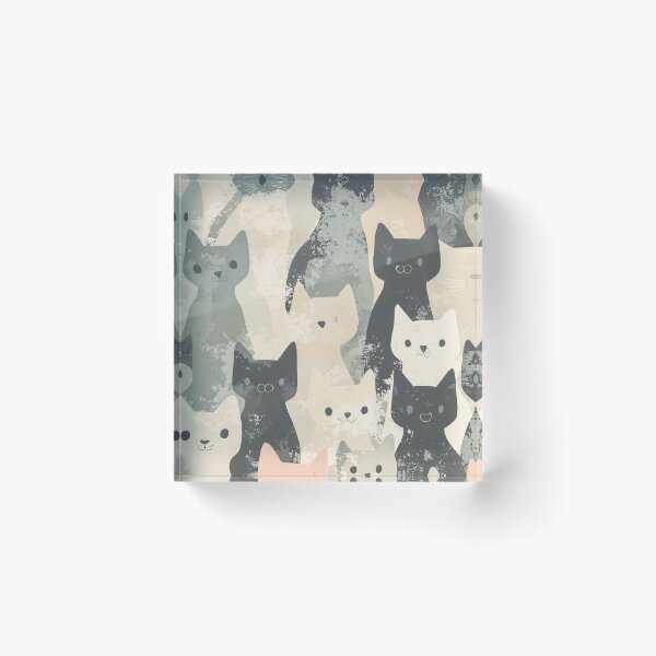 Item preview, A nostalgic vintage-inspired background with a repeating pattern of delicate small cats in muted colors and soft lighting designed and sold by Paolo Modena Photography    -   Fine Italian Art.