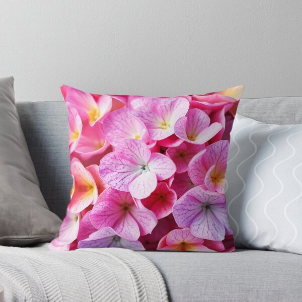 Item preview, pink hydrangea petals closeup designed and sold by EmeraldeaArt.