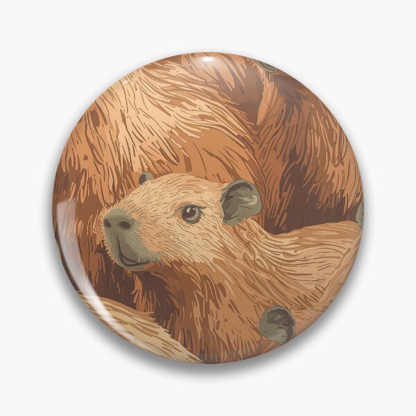 Item preview, Hundreds of tiny capybaras arranged in a vintage style, seamless pattern design. designed and sold by Paolo Modena Photography    -   Fine Italian Art.