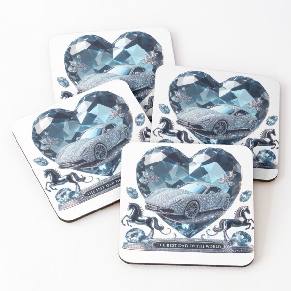 Item preview, The Best Dad in the World – Luxury Diamond Car & Heart Design designed and sold by Zoya's designs.