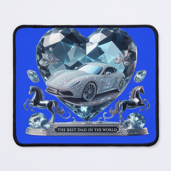 Item preview, The Best Dad in the World – Luxury Diamond Car & Heart Design designed and sold by Zoya's designs.