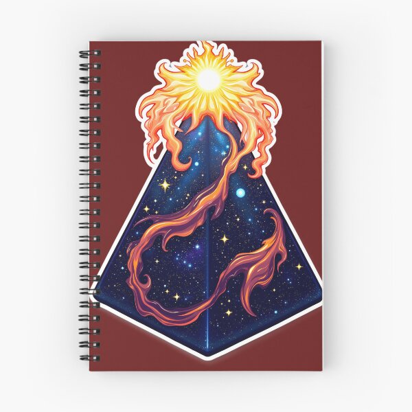 Artikelvorschau, Kosmische Pyramide mit feurigem Sonnen- und Galaxie-Kunstdesign entworfen und verkauft von Thread-Verse.