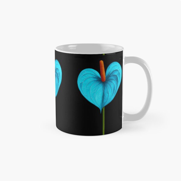 Item preview, Vibrant Blue Anthurium, Heart Shaped Laceleaf Flower. Vintage Botanical Illustration from Natural History, Tropical Minimalism designed and sold by Cybermariko.