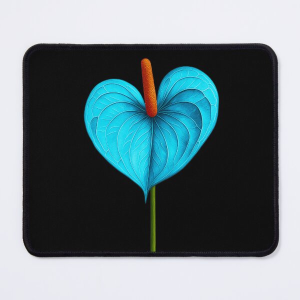 Item preview, Vibrant Blue Anthurium, Heart Shaped Laceleaf Flower. Vintage Botanical Illustration from Natural History, Tropical Minimalism designed and sold by MarikoDesignArt.