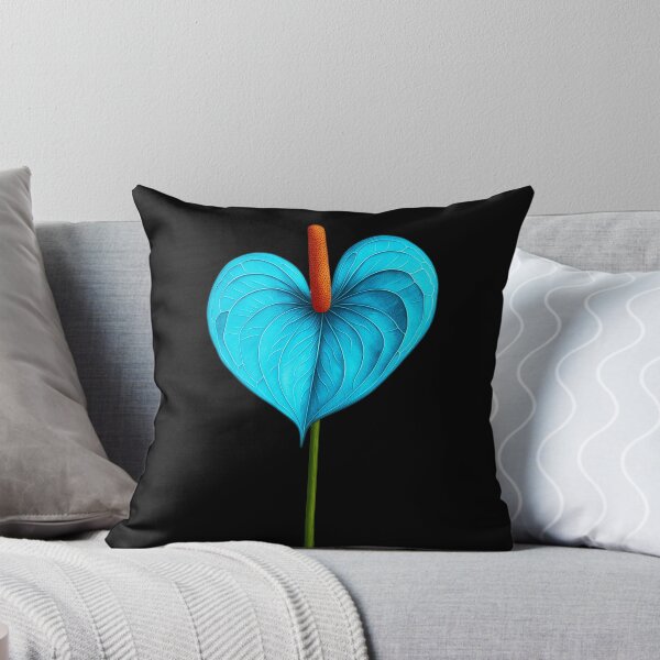 Item preview, Vibrant Blue Anthurium, Heart Shaped Laceleaf Flower. Vintage Botanical Illustration from Natural History, Tropical Minimalism designed and sold by Cybermariko.