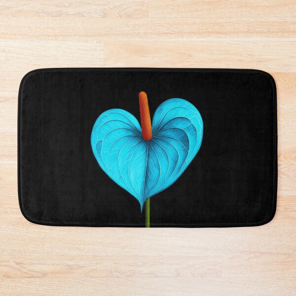 Item preview, Vibrant Blue Anthurium, Heart Shaped Laceleaf Flower. Vintage Botanical Illustration from Natural History, Tropical Minimalism designed and sold by Cybermariko.