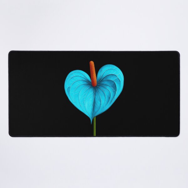 Item preview, Vibrant Blue Anthurium, Heart Shaped Laceleaf Flower. Vintage Botanical Illustration from Natural History, Tropical Minimalism designed and sold by Cybermariko.