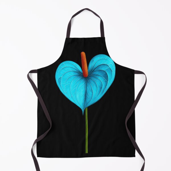 Item preview, Vibrant Blue Anthurium, Heart Shaped Laceleaf Flower. Vintage Botanical Illustration from Natural History, Tropical Minimalism designed and sold by Cybermariko.