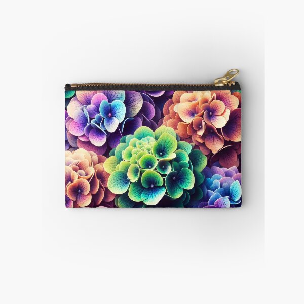 Item preview, Colorful multicolor hydrangeas as a photo pattern with petals closeup designed and sold by EmeraldeaArt.