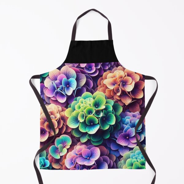 Item preview, Colorful multicolor hydrangeas as a photo pattern with petals closeup designed and sold by EmeraldeaArt.