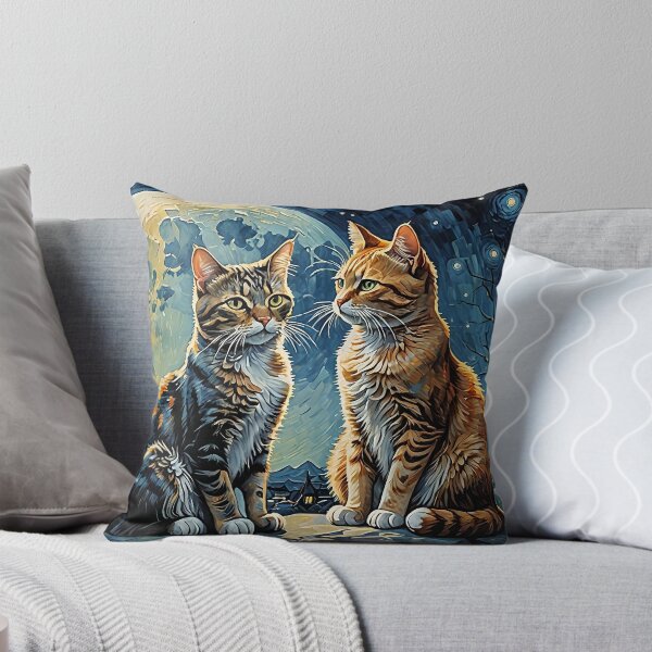 Item preview, Cats in front of a supermoon designed and sold by Palatinasart.