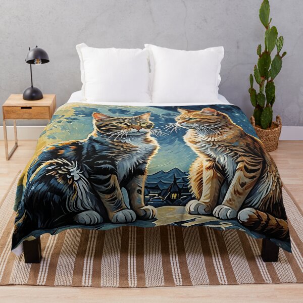 Item preview, Cats in front of a supermoon designed and sold by Palatinasart.