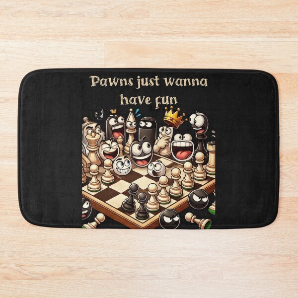 Item preview, Funny Cartoon Chessboard with Animated Chess Pieces designed and sold by BogskyShop.