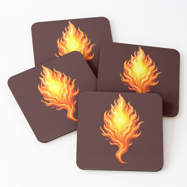 Item preview, Vibrant Flaming Fire Art with Glowing Ember Design designed and sold by Thread-Verse.
