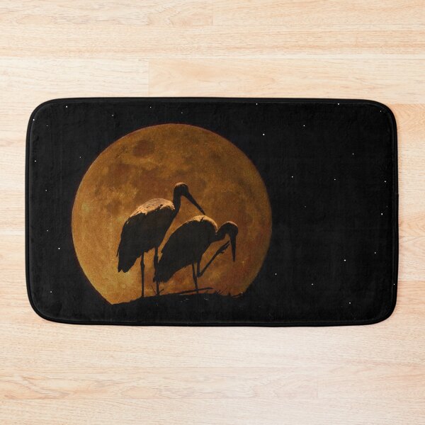 Item preview, Stork couple in the moon designed and sold by Palatinasart.