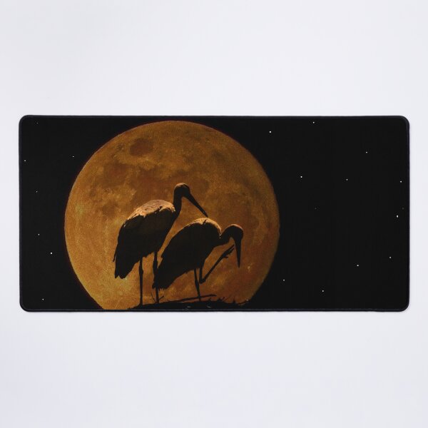 Item preview, Stork couple in the moon designed and sold by Palatinasart.
