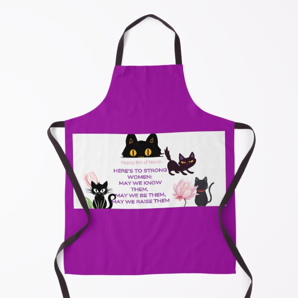Item preview, Happy women's day with 4 black cat and flowers and meaningful words designed and sold by wallartofmio.