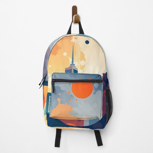 Item preview, Urban Skyline Abstract in Bold Hues sunset designed and sold by bukajart.