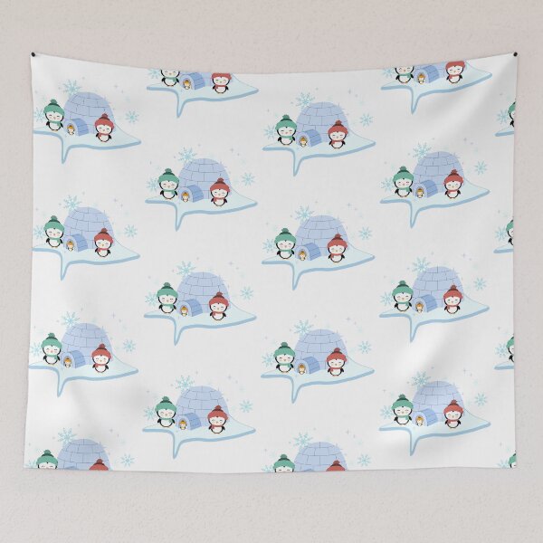 Item preview, Cozy Penguins and Igloo – Winter Wonderland designed and sold by KA-Design-Art.