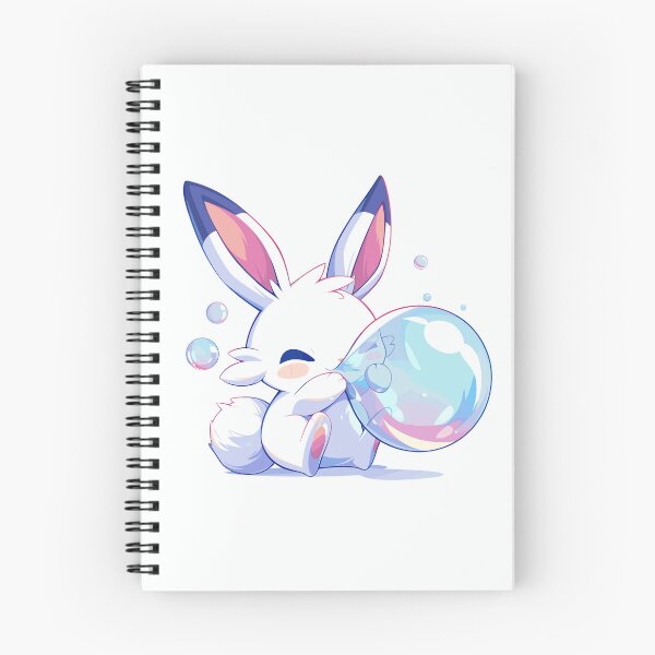 Item preview, Cute bunny blowing bubbles designed and sold by etherElric.