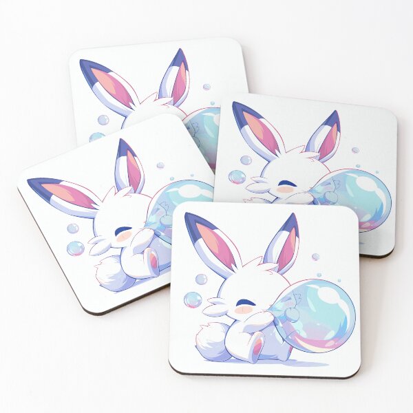 Item preview, Cute bunny blowing bubbles designed and sold by etherElric.