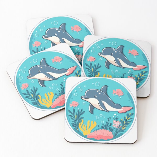 Item preview, Dolphin Underwater Wonderland | Cute Ocean Illustration designed and sold by DKRPalette.