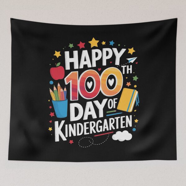 Item preview, Happy 100th Day of Kindergarten Fun Classroom Celebration designed and sold by BunBuntheDog-.
