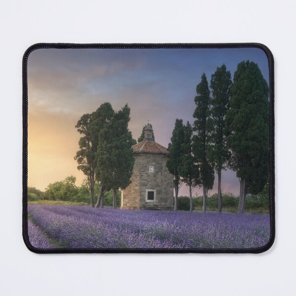 Item preview, Lavender field and Oratorio church. San Guido, Bolgheri, Tuscany designed and sold by Stefano Orazzini.