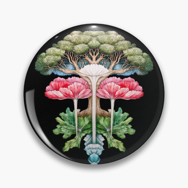 Item preview, Bodhi Sacred Fig in Bloom, Tree of Life with Flowers. Yoga, Mantra, Meditation, Spiritual Journey, Enlightenment. Traditional Old Indian Painting, Surreal Botanical Illustration, Sacred Geometry designed and sold by Cybermariko.