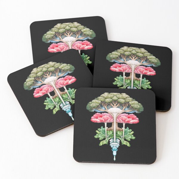 Item preview, Bodhi Sacred Fig in Bloom, Tree of Life with Flowers. Yoga, Mantra, Meditation, Spiritual Journey, Enlightenment. Traditional Old Indian Painting, Surreal Botanical Illustration, Sacred Geometry designed and sold by MarikoDesignArt.